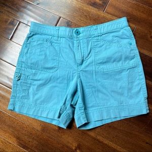 Gloria Vanderbilt “Missy” Shorts Aqua Size 8 5” Inseam